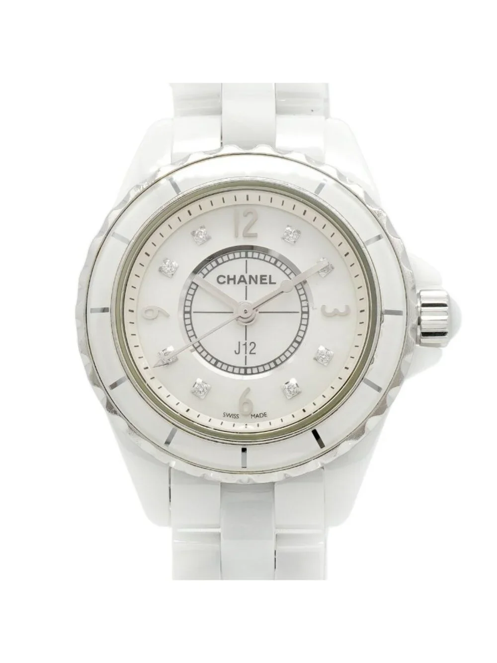 Chanel Diamond White Dial Watch